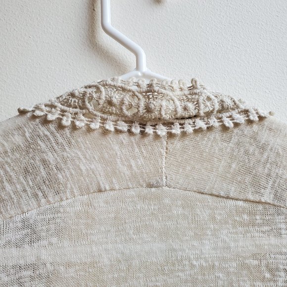 Elena Baldi Italian Beige Open Cardigan Size Medium - Picture 15 of 16